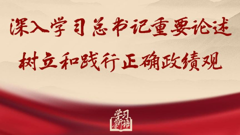 深入学习总书记重要论述 树立和践行正确政绩观